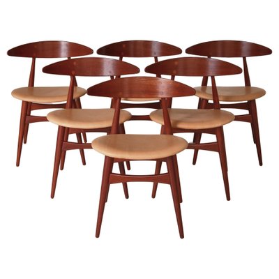 Model CH33 Dining Chairs by Carl Hansen & Sons for Hans J. Wegner, Denmark, 1957, Set of 6-WRF-1722077