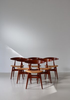 Model CH33 Dining Chairs by Carl Hansen & Sons for Hans J. Wegner, Denmark, 1957, Set of 6-WRF-1722077