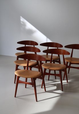 Model CH33 Dining Chairs by Carl Hansen & Sons for Hans J. Wegner, Denmark, 1957, Set of 6-WRF-1722077