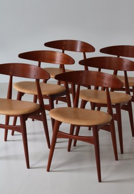 Model CH33 Dining Chairs by Carl Hansen & Sons for Hans J. Wegner, Denmark, 1957, Set of 6-WRF-1722077