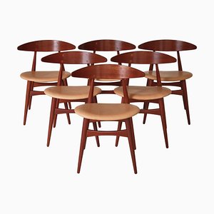 Model CH33 Dining Chairs by Carl Hansen & Sons for Hans J. Wegner, Denmark, 1957, Set of 6-WRF-1722077