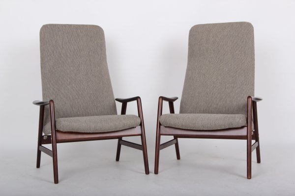 Model Contour Chairs by Alf Svensson for Fritz Hansen, Set of 2-DQ-925819