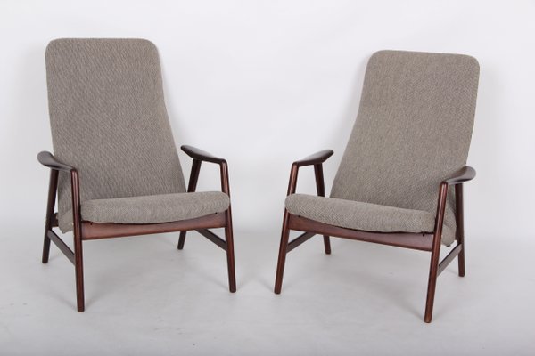 Model Contour Chairs by Alf Svensson for Fritz Hansen, Set of 2-DQ-925819