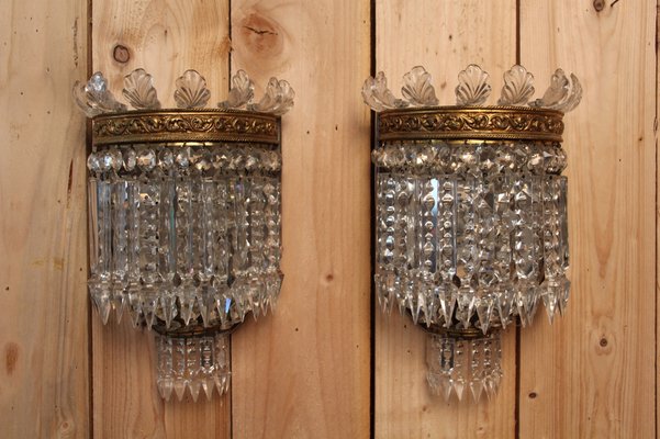 Model Crinoline Sconces from Baccarat, 1950s, Set of 2-KMQ-1410753