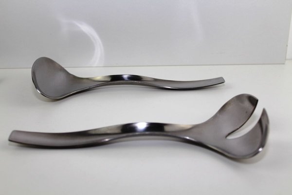 Model Danube 7000 Salad Servers by Janos Megyik for Amboss, 1970s, Set of 2-ZWH-785899