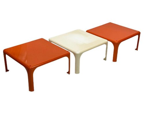 Model Demetrio 45 Stackable Tables by Vico Magistretti for Artemide, Italy, Set of 3-UCH-1224150