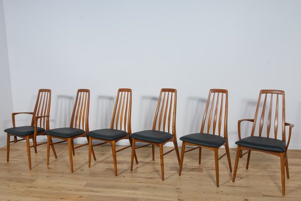 Model Eva Dining Chairs by Niels Koefoed for Koefoed Hornslet, 1960s, Set of 6-NIT-1767724