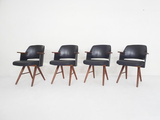 Model FT30 Dining Chairs attributed to Cees Braakman for Pastoe, Netherlands, 1954, Set of 4-ZO-1743242