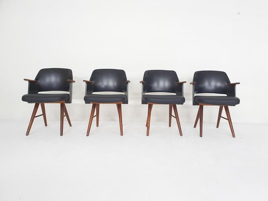 Model FT30 Dining Chairs attributed to Cees Braakman for Pastoe, Netherlands, 1954, Set of 4-ZO-1743242