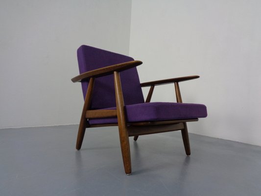 Model GE-240 Armchair and Ottoman by Hans J. Wegner for Getama, 1950s, Set of 2-RDW-1347976