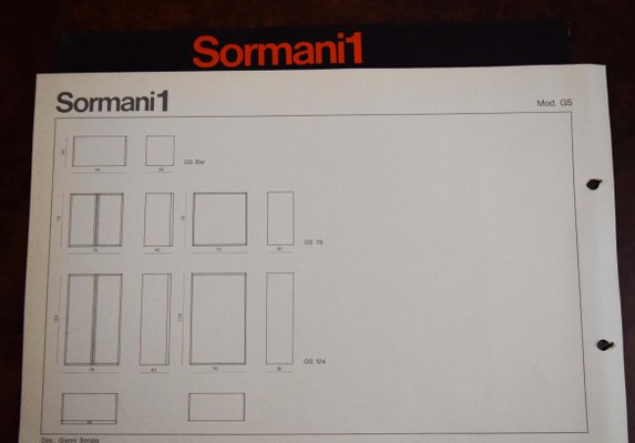 Model GS Modular Cabinets by Gianni Songia for Sormani, Italy, 1960s, Set of 4-WF-1438577