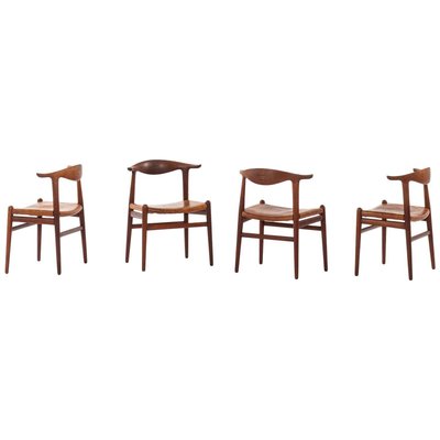 Model JH-505 Cowhorn Chairs by Hans J. Wegner for Johannes Hansen, 1952, Set of 4-SC-799526