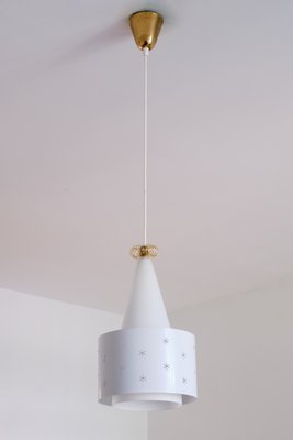 Model K2-10 White Pendant by Paavo Tynell for Idman, Finland, 1955-FMT-960727