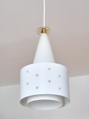 Model K2-10 White Pendant by Paavo Tynell for Idman, Finland, 1955-FMT-960727