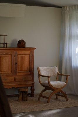 Model Kurul Armchair in Oak & Lambswool attributed to Henning Kjærnulf, 1960s-MXF-1734605