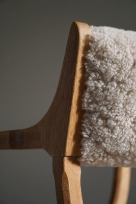 Model Kurul Armchair in Oak & Lambswool attributed to Henning Kjærnulf, 1960s-MXF-1734605