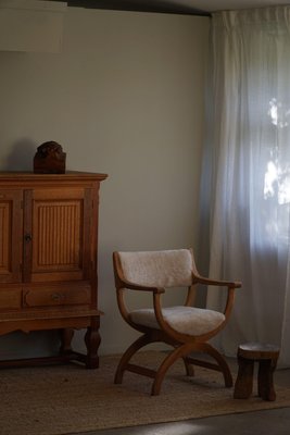 Model Kurul Armchair in Oak & Lambswool attributed to Henning Kjærnulf, 1960s-MXF-1734605