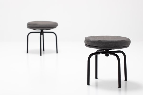 Model LC8 Stools by Le Corbusier for Cassina, 1970s, Set of 2-OO-656657