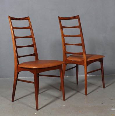 Model Lis Rosewood Dining Chairs by Niels Koefoed, 1960s, Set of 4-HJB-838825