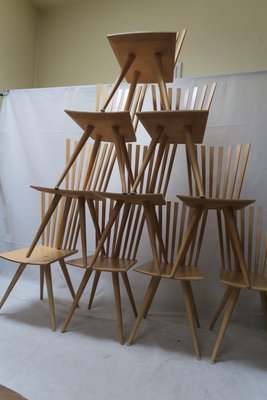 Model Mikado Chairs by Johannes Foersom and Peter Hiort-Lorenzen for Fredericia, 1990s, Set of 10-GJF-712577