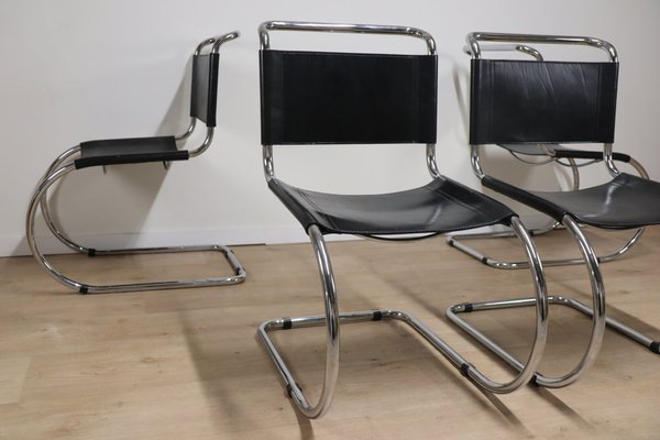 Model MR10 Chairs by Ludwig Mies Van Der Rohe, 1970s, Set of 4-IZV-2035553