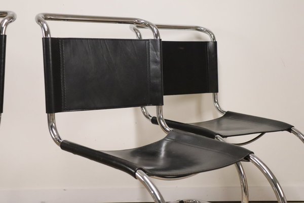 Model MR10 Chairs by Ludwig Mies Van Der Rohe, 1970s, Set of 4-IZV-2035553