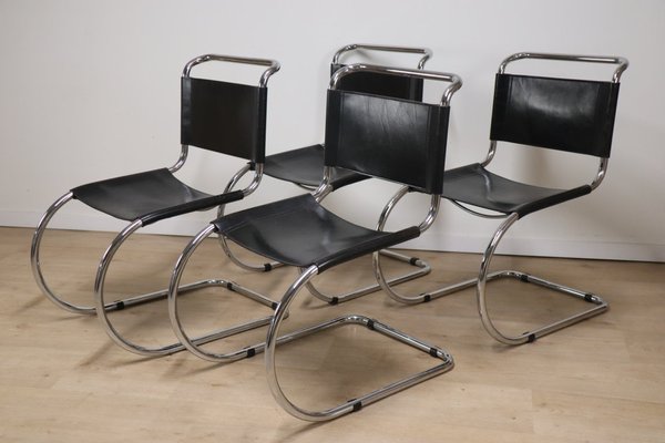 Model MR10 Chairs by Ludwig Mies Van Der Rohe, 1970s, Set of 4-IZV-2035553