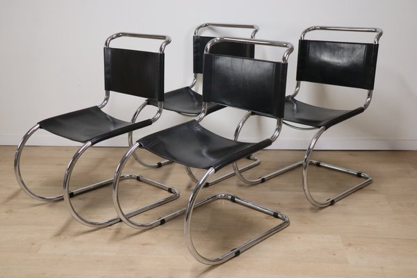 Model MR10 Chairs by Ludwig Mies Van Der Rohe, 1970s, Set of 4-IZV-2035553