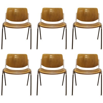 Model Nr 106 Chairs by Giancarlo Piretti for Lumi, Italy 1970s, Set of 6-YXM-896851