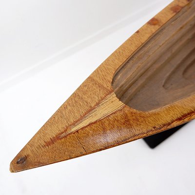 Model of Wooden Boat Hull on Metal Base-NYF-2019199