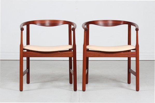 Model PP 203 Armchairs in Mahogany by Hans J. Wegner for PP Møbler, 1970s, Set of 2-QQ-1780734