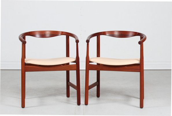 Model PP 203 Armchairs in Mahogany by Hans J. Wegner for PP Møbler, 1970s, Set of 2-QQ-1780734