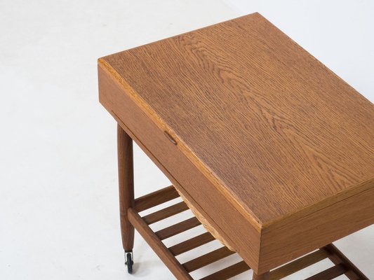 Model R101 Oak Sewing Table by Ejvind A. Johansson for FDB Møbler, 1960s-YS-2041062