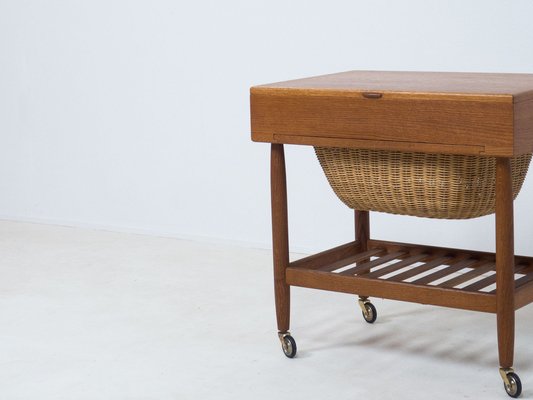 Model R101 Oak Sewing Table by Ejvind A. Johansson for FDB Møbler, 1960s-YS-2041062