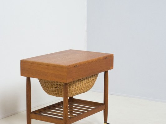 Model R101 Oak Sewing Table by Ejvind A. Johansson for FDB Møbler, 1960s-YS-2041062