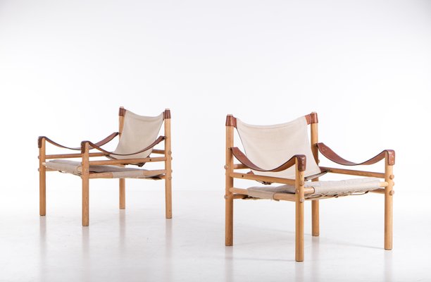 Model Sirocco Easy Chairs attributed to Arne Norell, 1970s, Set of 2-QU-1759789