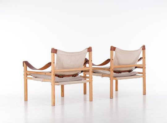 Model Sirocco Easy Chairs attributed to Arne Norell, 1970s, Set of 2-QU-1759789