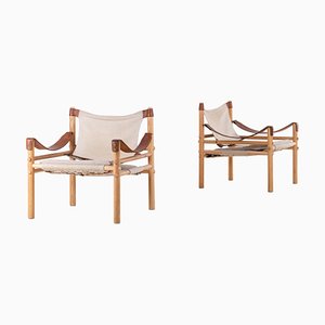 Model Sirocco Easy Chairs attributed to Arne Norell, 1970s, Set of 2-QU-1759789