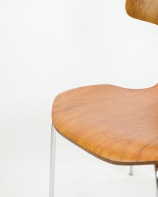 Model T Dining Chairs in Teak by Arne Jacobsen, 1960s, Set of 4-UY-1814867