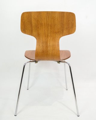 Model T Dining Chairs in Teak by Arne Jacobsen, 1960s, Set of 4-UY-1814867