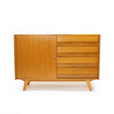 Model U 460 Sideboard in Oak by Jiří Jiroutek for Interier Praha, 1960s, Set of 3-UL-1724208