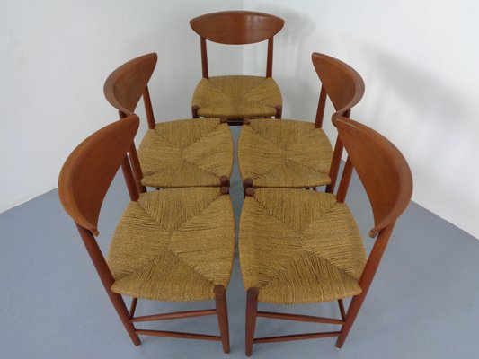 Modell 316 Dining Chairs by Peter Hvidt & Orla Mølgaard-Nielsen for Søborg Furniture, 1950s, Set of 5-RDW-1409109