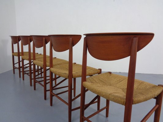 Modell 316 Dining Chairs by Peter Hvidt & Orla Mølgaard-Nielsen for Søborg Furniture, 1950s, Set of 5-RDW-1409109