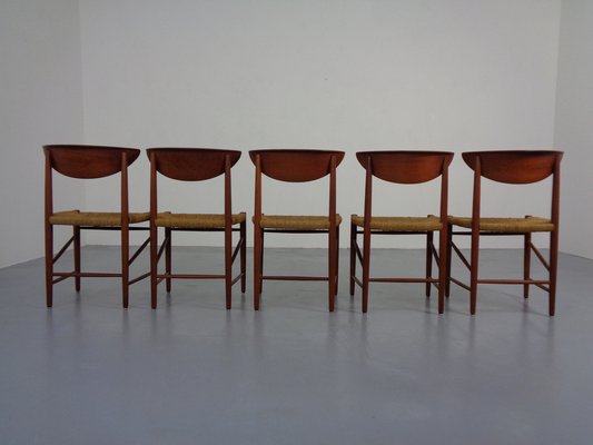 Modell 316 Dining Chairs by Peter Hvidt & Orla Mølgaard-Nielsen for Søborg Furniture, 1950s, Set of 5-RDW-1409109