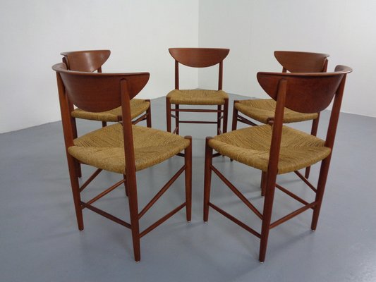 Modell 316 Dining Chairs by Peter Hvidt & Orla Mølgaard-Nielsen for Søborg Furniture, 1950s, Set of 5-RDW-1409109