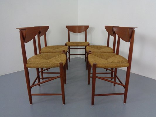 Modell 316 Dining Chairs by Peter Hvidt & Orla Mølgaard-Nielsen for Søborg Furniture, 1950s, Set of 5-RDW-1409109