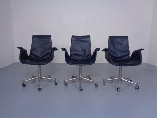 Modell 6727 Bird Chairs from Preben Fabricius & Jørgen Kastholm for Kill International, 1960s, Set of 3-RDW-1798354