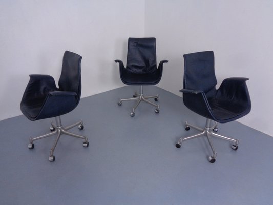 Modell 6727 Bird Chairs from Preben Fabricius & Jørgen Kastholm for Kill International, 1960s, Set of 3-RDW-1798354