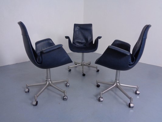 Modell 6727 Bird Chairs from Preben Fabricius & Jørgen Kastholm for Kill International, 1960s, Set of 3-RDW-1798354