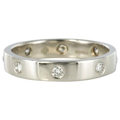 Modern 0.24 Carat Diamond Platinum Band Wedding Ring-OLU-896328